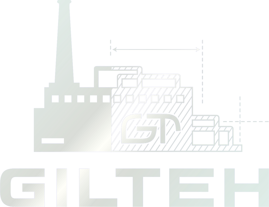 Logo GILTEH — zakład na rysunku technicznym