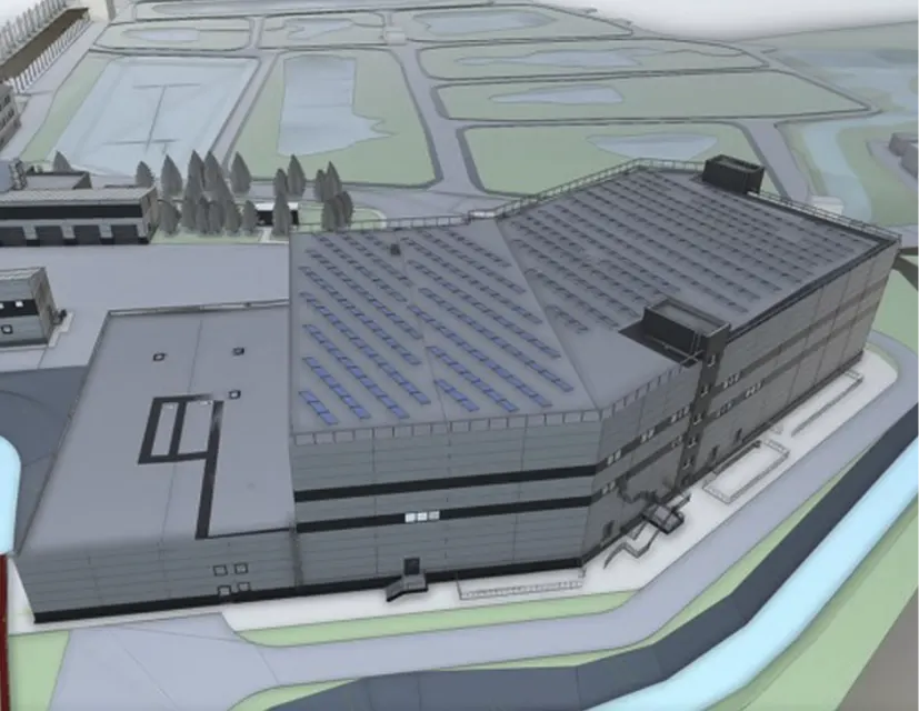 Model 3D zakładu (Autodesk Revit) — wizualizacja projektu
